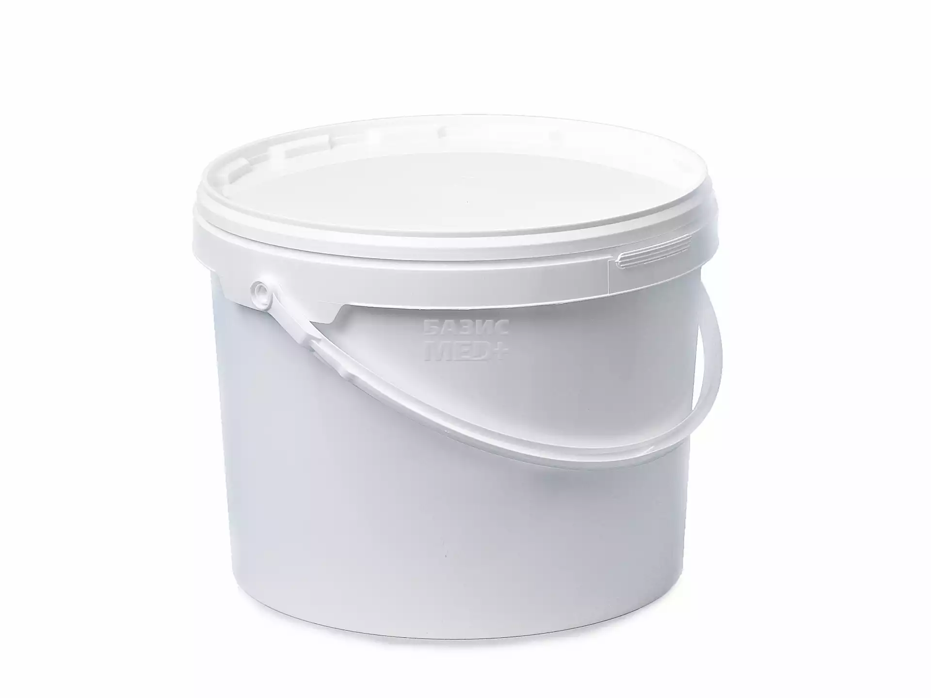 Бак 10,0л для сбора, хранения медицинских отходов (класс А), с крышкой, цвет белый, многоразовый