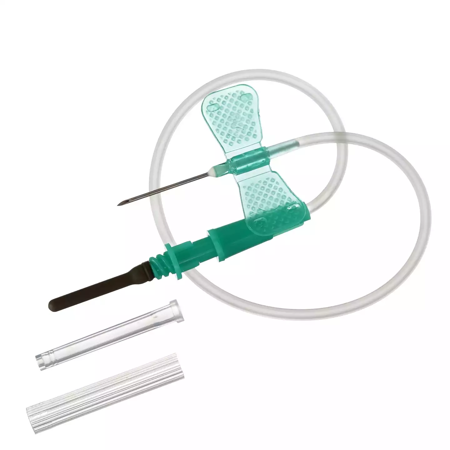 Игла - бабочка Lind-Vac луер-адаптером 21G (0,80х19 мм), длина трубки 19 cм, стерильная, зеленая