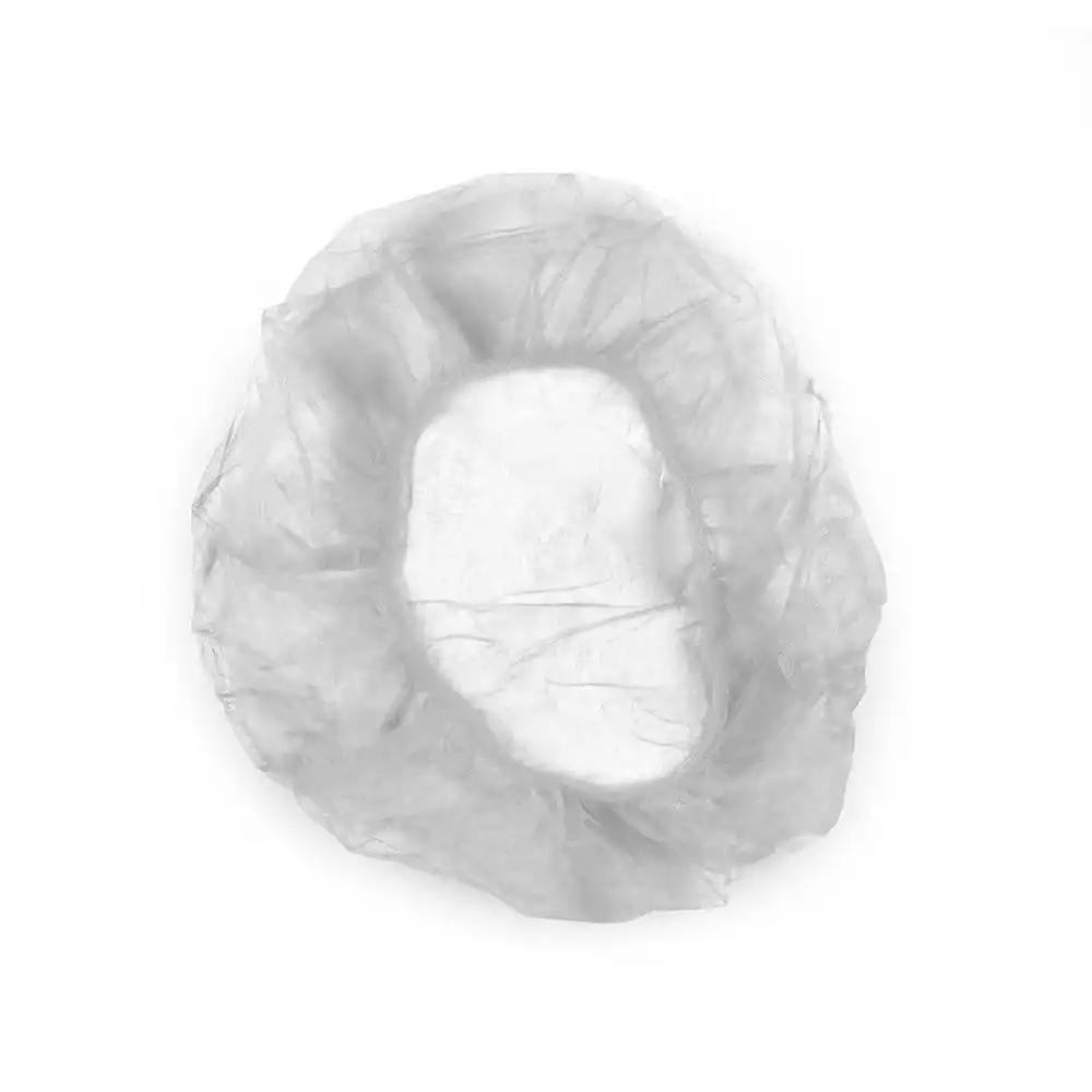 Шапочка Шарлотта стандарт (плоская), материал СМС 10г/м2, нестерильная, цвет белый