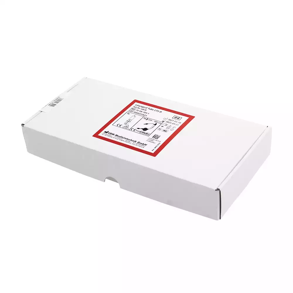 Трубка Ларингеальная одноразовая LTS-D, 2-х канальная, с 2-мя манжетами и раздувателем, размер 4, взрослый рост 155-180см, цвет красный