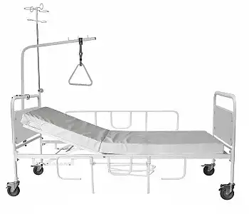 Кровать медицинская двухсекционная КФВ-1, на колесах
