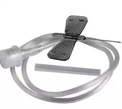 Устройство для вливания в малые вены:игла-бабочка (минивен) SFM 27G (0,4х19мм), длина трубки 30 см, соединение Луер Лок, стерильная, серая