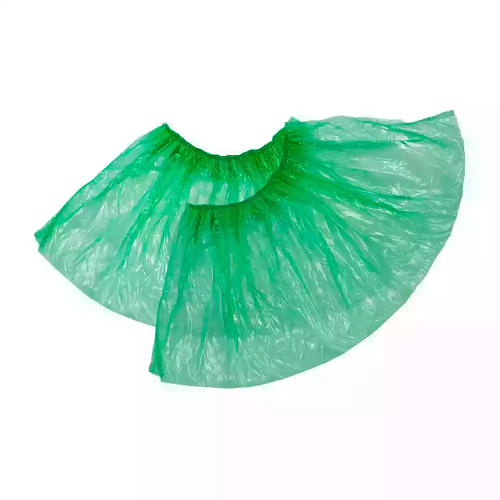 Бахилы UNITE "Люкс" ПНД 40мкм, полиэтиленовые, гладкие, вес 4,0 гр/пара, размер 400*150мм, цвет - зеленый