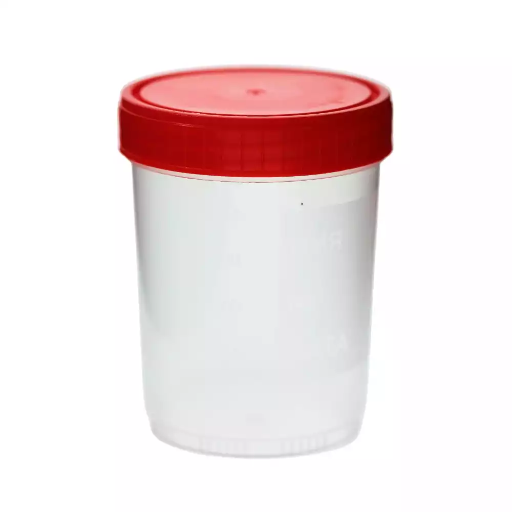 Контейнер 125мл, для взятия биоматериала, нестерильный, с завинчающейся крышкой, без шпателя