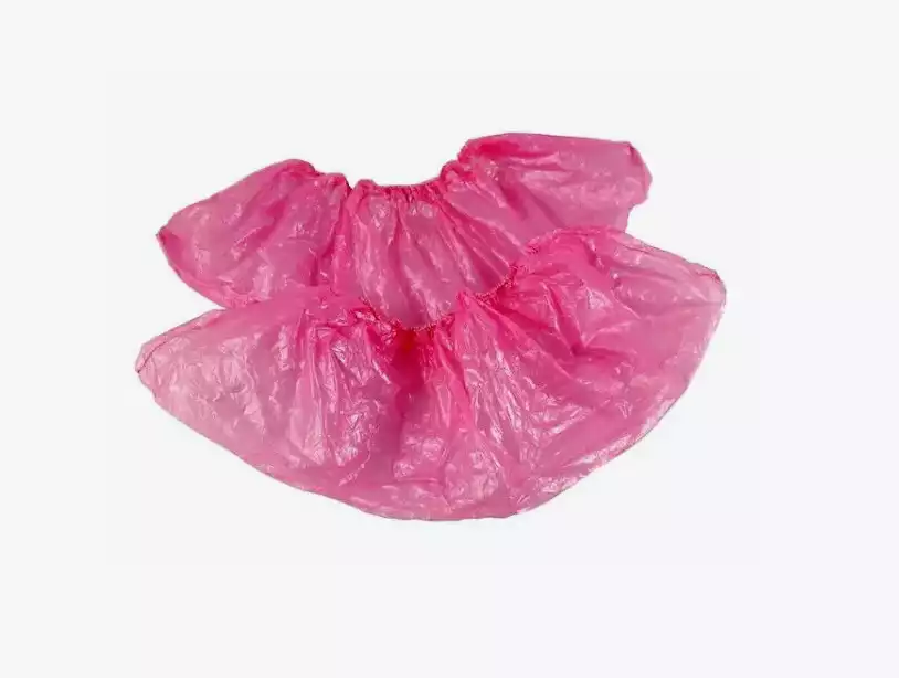 Бахилы медицинские одноразовые полиэтиленовые 2,6 гр/пара, розовые SAF&TY (50 пар/упак)