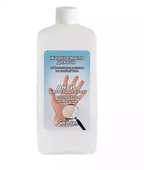 Мыло жидкое Спринтер АНТИбактериальное 1л.тв. флакон, крышка