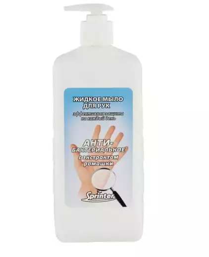 Мыло жидкое Спринтер АНТИбактериальное 1л.тв. флакон, крышка