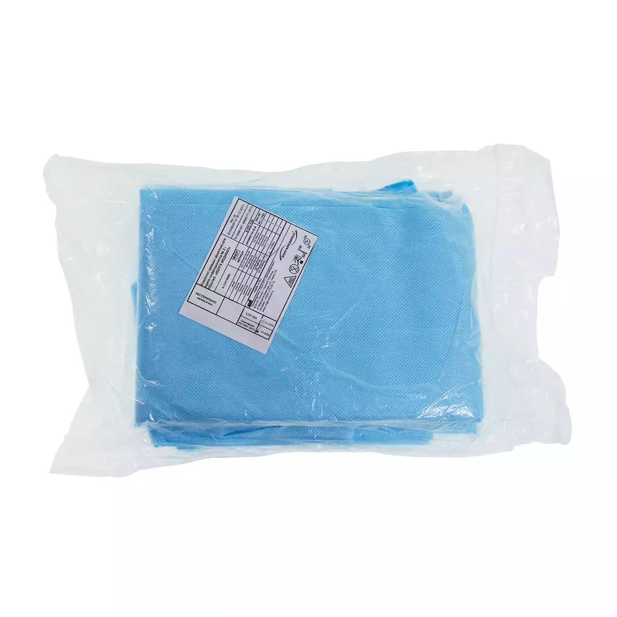 Комплект одежды защитной для врача-инфекциониста № 3, нестерильный , 52-54 р-р ( халат, куртка, брюки , шапочка, бахилы)