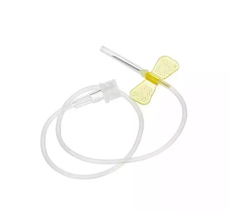 Устройство для вливания в малые вены: игла-бабочка (минивен) KD-Fly, 20G, соединение Луер-Лок, цвет желтый
