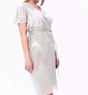 Халат "Кимоно" без рукавов, спанбонд, белый (10шт/упак)