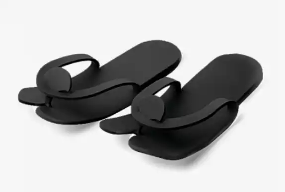 Тапочки - вьетнамки, пенопропилен 5мм, цвет черные (25 пар/упак)